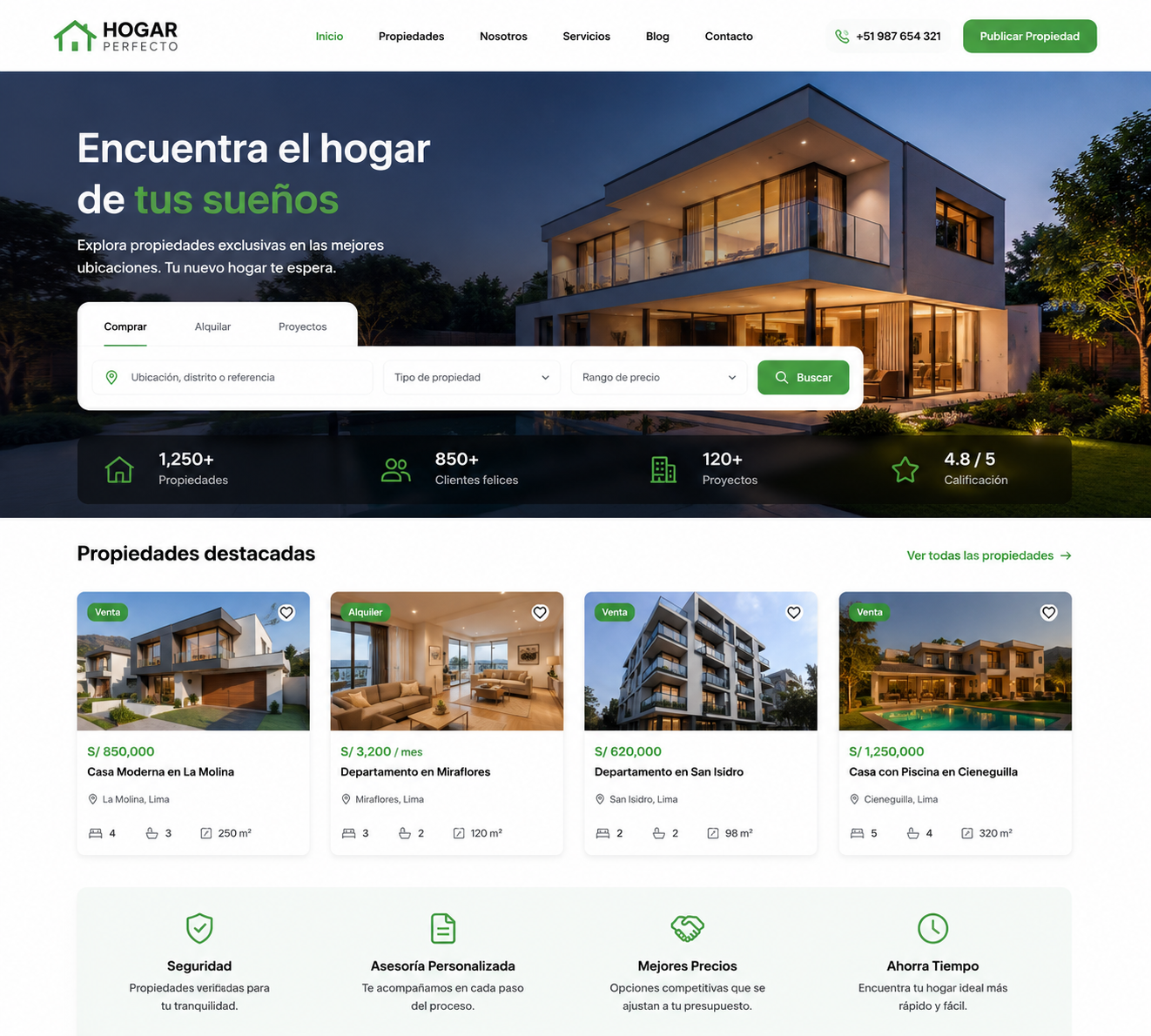 Diseño web de Inmobiliaria