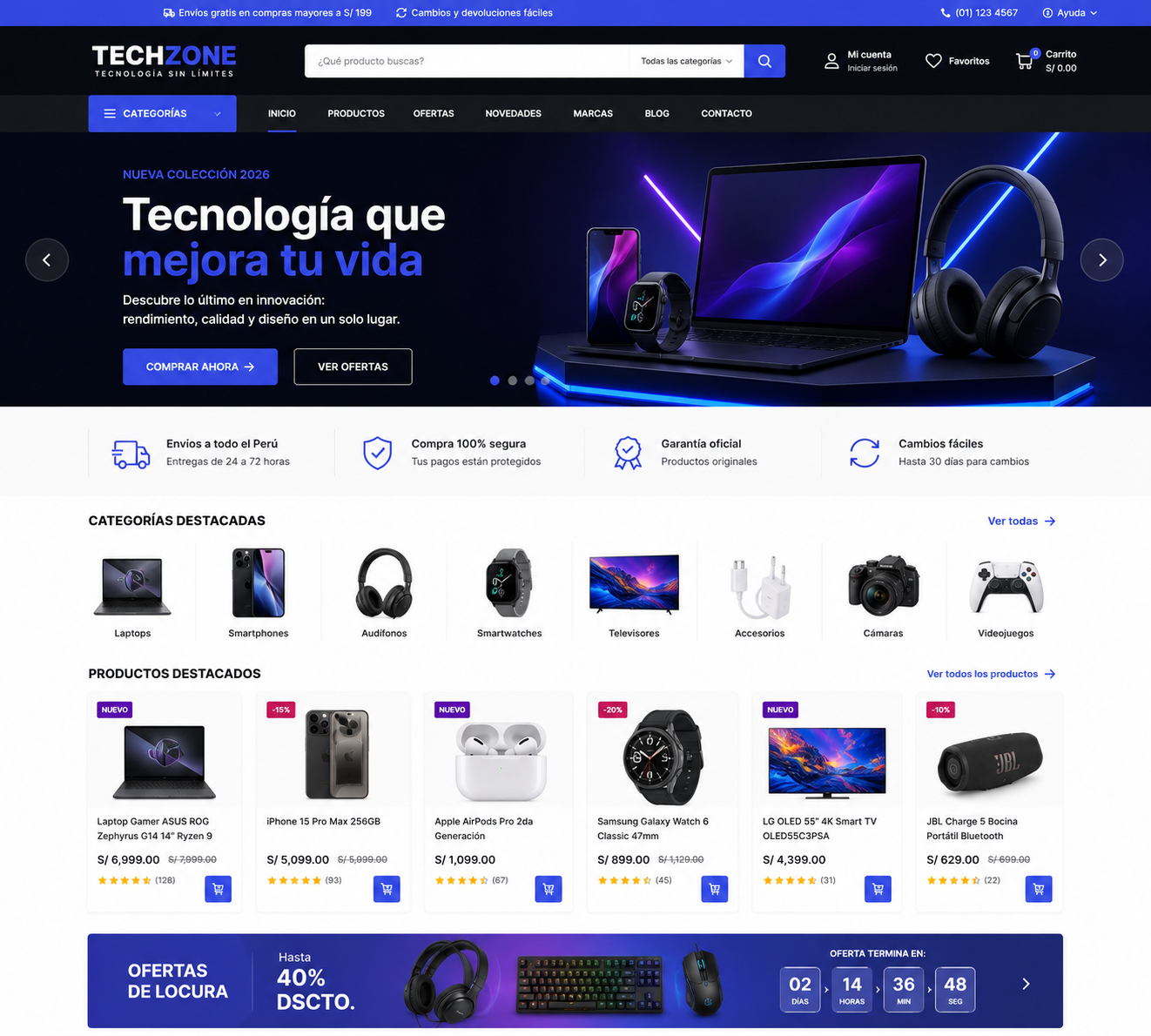 Diseño web de Tecnología
